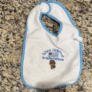 Future Diplomat Baby Bib - Blue and White